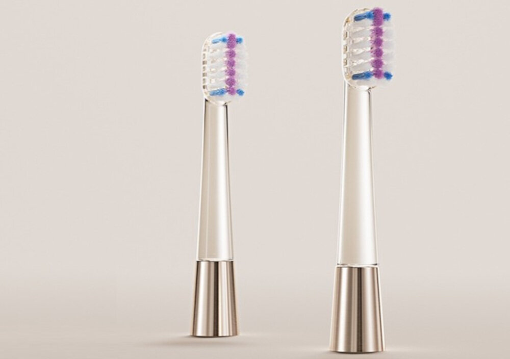 ORYGINALNA KONCÓWKA DO SZCZOTECZEK JIMOK J6 STARLIGHT GOLD 2 SZT Dopasowanie do trybów pracy kompatybilność z programami Clean, White, Massage i S+ do modeli Jimok J6 i J6 Capsule wymiana czas