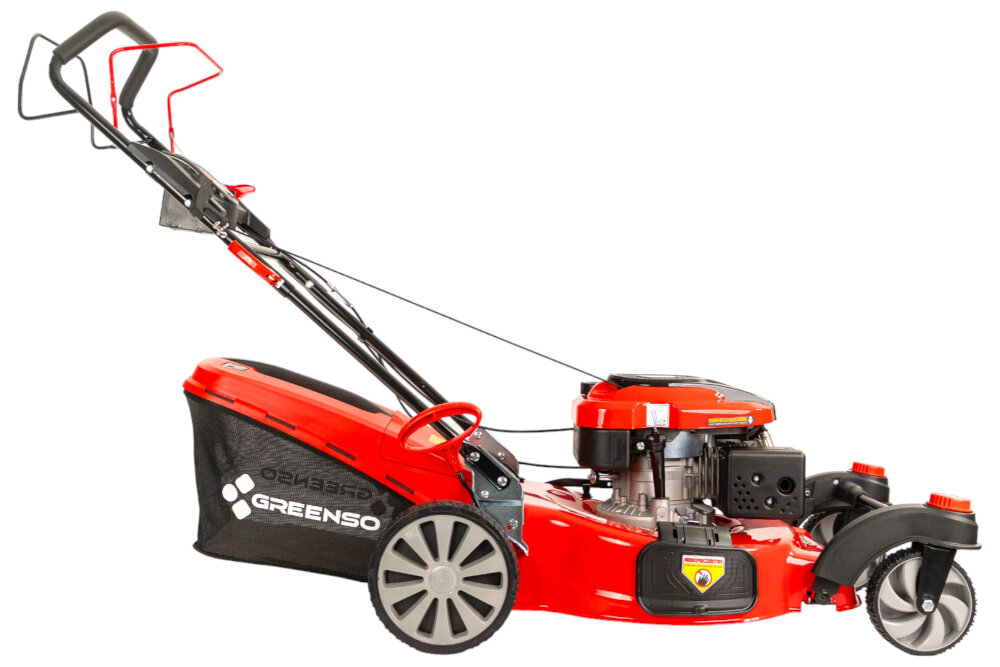 Kosiarka spalinowa GREENSO KS53-L196NS 360 Loncin noze z wysokiej jakosci stali bardzo wytrzymale niemal niezniszczalne wyprofilowanie nozy ksztaltowane krawedzie tnace szerokosc koszenia 53 cm