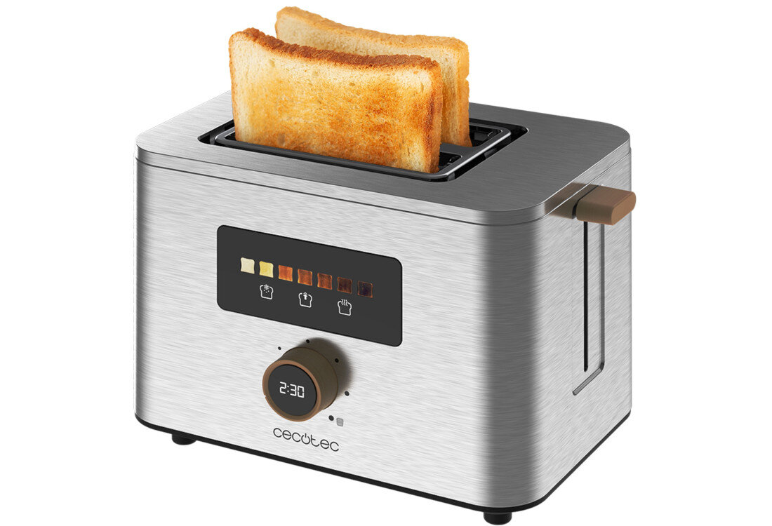 Toster CECOTEC Touch&Toast Double Upright Inox Różnorodność w kuchni Szerokie otwory do 3,8 cm