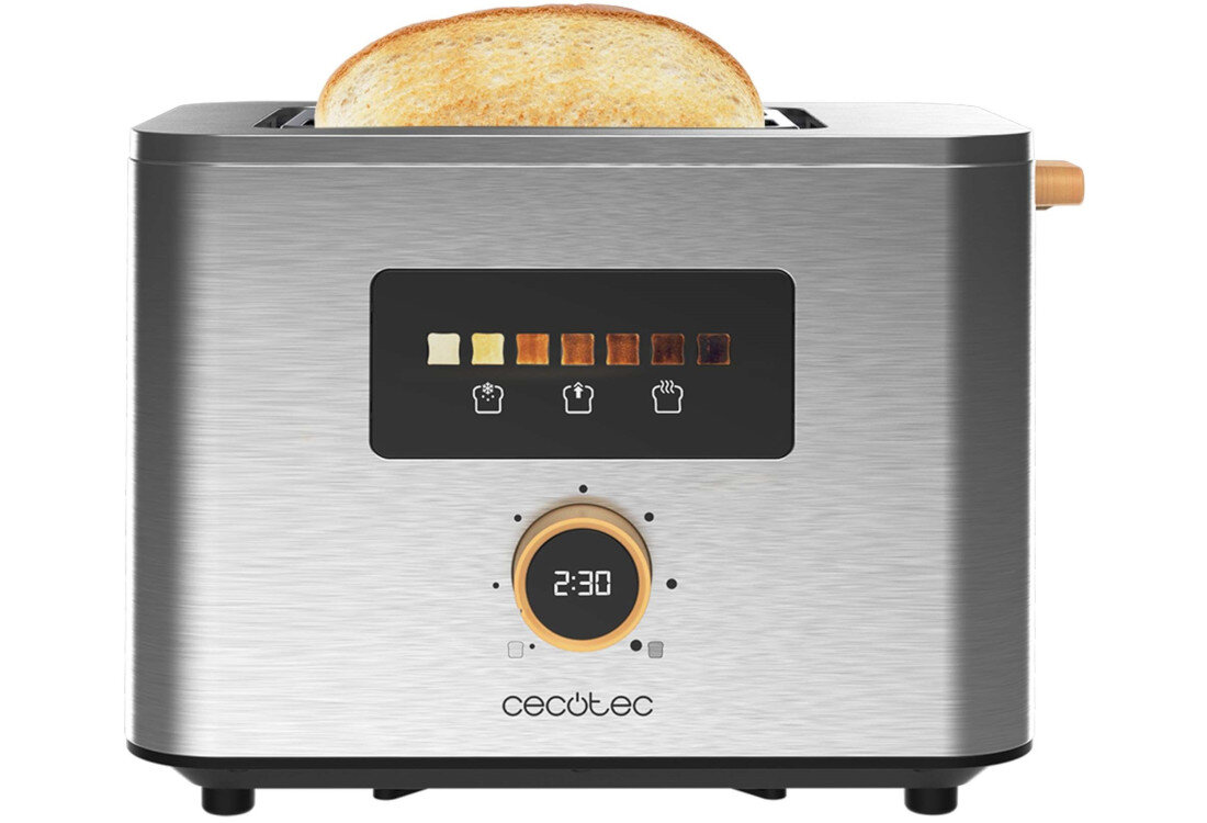 Toster CECOTEC Touch&Toast Double Upright Inox Trwałość i elegancja ze stali nierdzewnej solidność i łatwość utrzymania w czystości minimalistyczny design