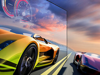 320x240-gaming experience motion xcelerator 144hz Upłynniacz Ruchu 144 Hz w Telewizorze Samsung Mini LED Neo QLED QN77F. Telewizor dostępny w sklepach Media Expert.