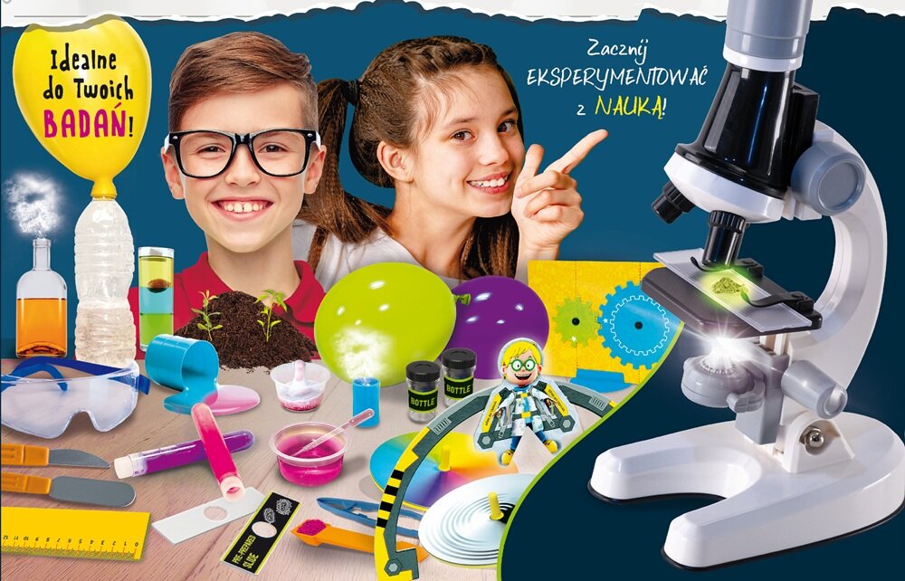 Zestaw edukacyjny LISCIANI I-m a Genius Wielkie Laboratorium Badań Naukowych 304-PL89338 zadawanie pytań, uzyskiwanie odpowiedzi, rozwijanie zainteresowania naukami ścisłymi, świadome odkrywanie świata