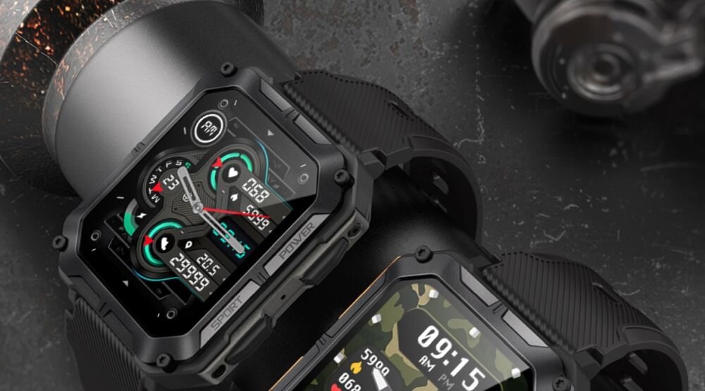 Smartwatch CUBOT C20 Pro ekran bateria czujniki zdrowie sport pasek ładowanie pojemność rozdzielczość łączność sterowanie krew puls rozmowy smartfon aplikacja