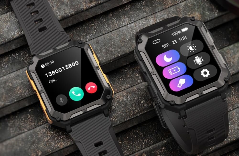 Smartwatch CUBOT C20 Pro ekran bateria czujniki zdrowie sport pasek ładowanie pojemność rozdzielczość łączność sterowanie krew puls rozmowy smartfon aplikacja