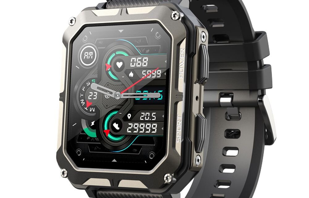 Smartwatch CUBOT C20 Pro ekran bateria czujniki zdrowie sport pasek ładowanie pojemność rozdzielczość łączność sterowanie krew puls rozmowy smartfon aplikacja