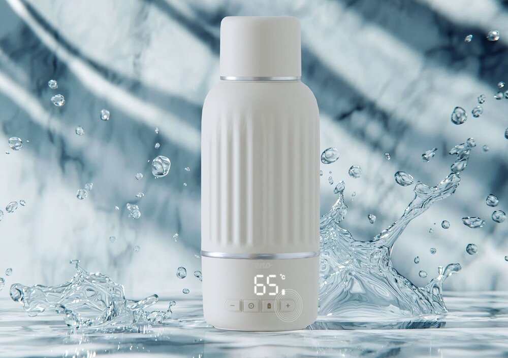 Podgrzewacz mleka NENO Nevio tryb wstepnego mycia, do 65 stopni podgrzanie, przepłukiwanie urządzenia przed użyciem