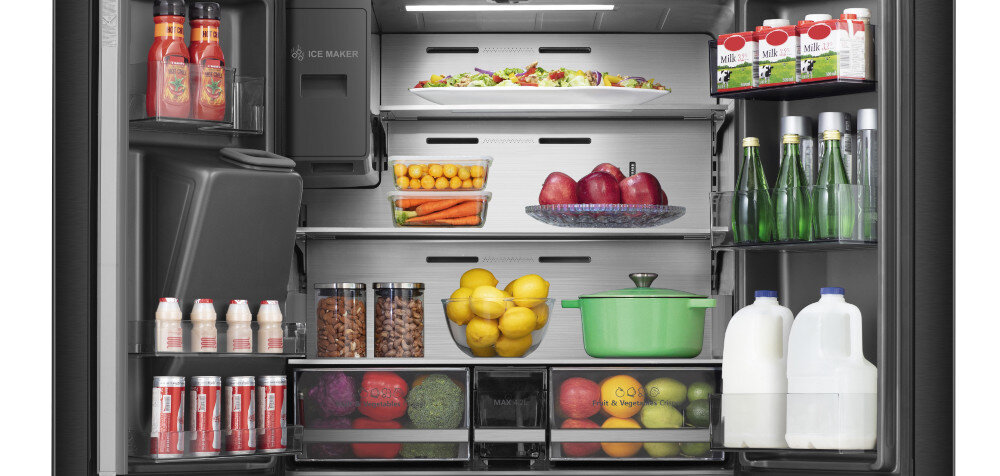 LODÓWKA HISENSE RQ760N4SBFE pojemnośc 499 półka szuflady pojemność