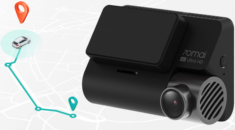 Wideorejestrator 70MAI 4K A810 + Kamera Tylna RC12 HDR moduł gps współrzędnie śledzenie