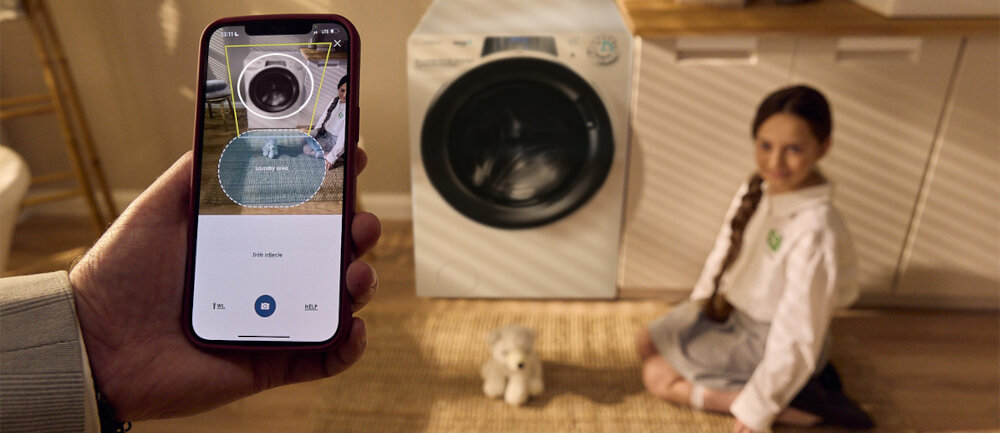 PRALKO-SUSZARKA CANDY RAPIDO PRO RPW41066BWMBC-S dobieranie programu zdjęcie aplikacja hOn