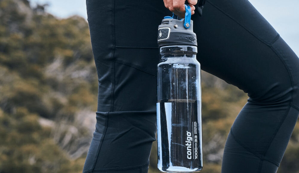 Butelka tritanowa CONTIGO Free Flow 1000 ml Niebieski  na długie wycieczki