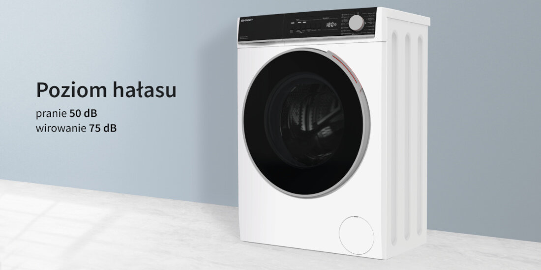 Pralka SHARP ES-NFB612CWB-PL 6kg 1200 obr cicha praca 50 decybeli