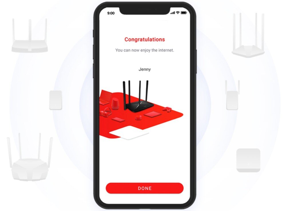 Wzmacniacz sieci MERCUSYS ME30 2.4 / 5 GHz, Wi-Fi 5 (802.11 b/g/n/ac) aplikacja ustawienia monitorowanie