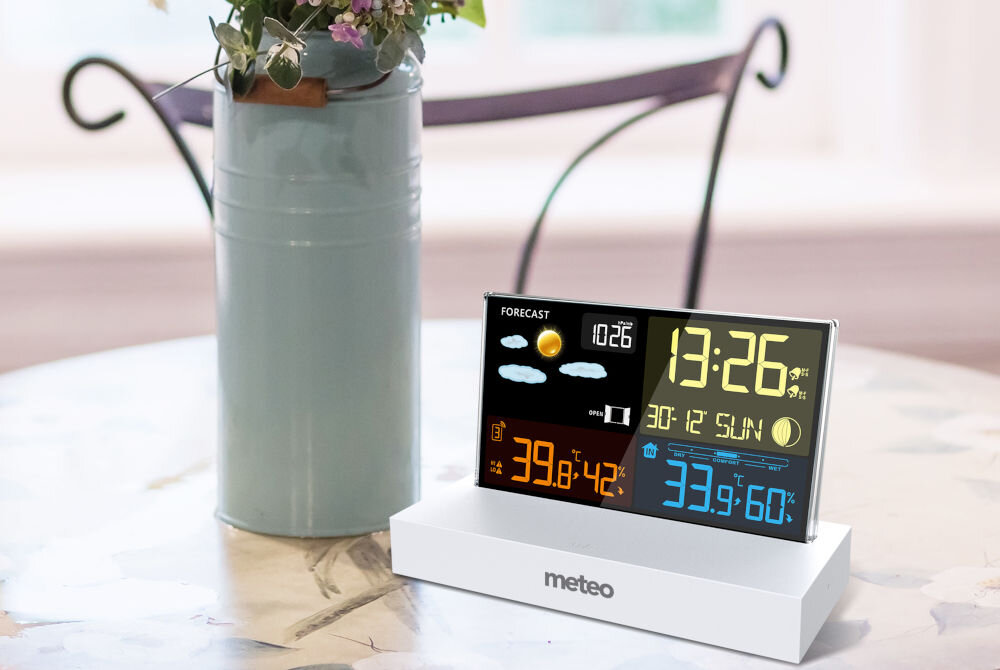 Stacja pogody METEO SP110B pomiar wilgotności fazy księżyca alert temperatury