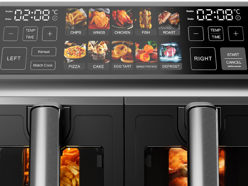 Frytownica GÖTZE & JENSEN AF720K Dual kolorowy dotykowy wyświetlacz programy funkcje praktyczna kontrola