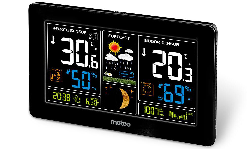 Stacja pogody METEO SP69 Bezprzewodowy pomiar temperatura wilgoć Zewnętrzny czujnik zasięg czujnik zewnętrzny