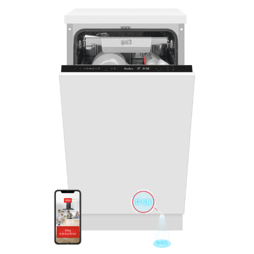 Zmywarka do zabudowy Amica kolor biały DIM46B6ELOCqD