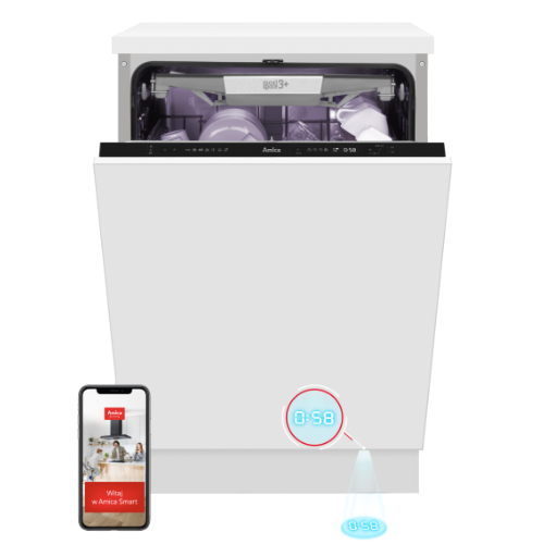 Zmywarka do zabudowy Amica kolor biały DIM66B7ELOWCiD