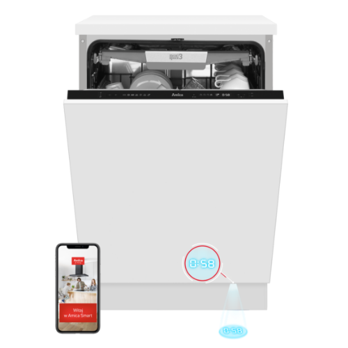 Zmywarka do zabudowy Amica kolor biały DIM66B7ELOCqT