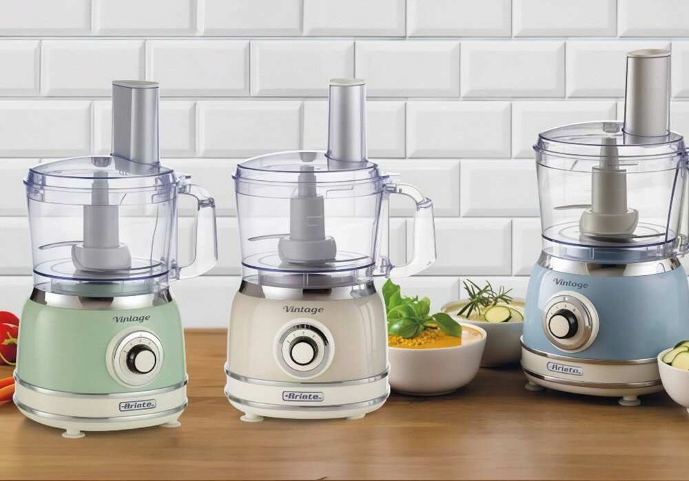 Robot kuchenny ARIETE 1781-04 Vintage 1000W końcówka do wyrabiania i zagniatania, do ciast drożdżowych, kruchych i innych, szybkie przygotowanie