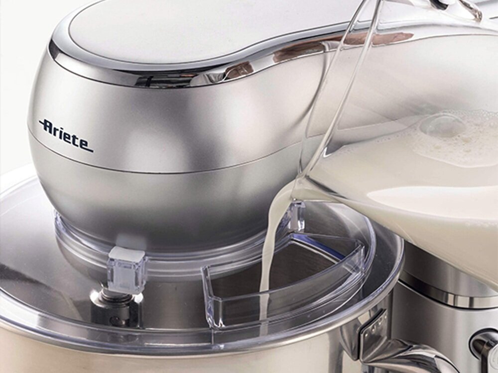 Robot kuchenny planetarny ARIETE 1583-00 Gourmet Compact 1300W trzepaczka d ubijania, mieszadło, hak do ciasta, ubijanie śmietany, miksowanie masy, profesjonalne rezultaty