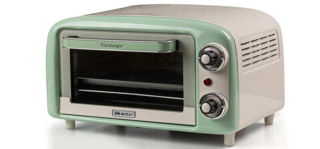 Mini piekarnik ARIETE Vintage 3919/04 Zielony Kontrola temperatury Regulacja do 230°C  kontrola proces pieczenie równomierny efekt