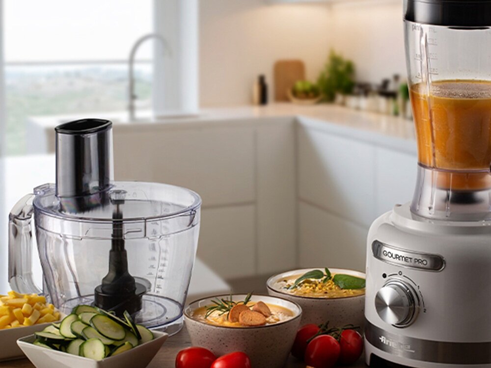 Robot kuchenny ARIETE Moderna 1782-01 1000W proste sterowanie, kompletny zestaw, szybsze przygotowanie posiłków, kompaktowa konstrukcja