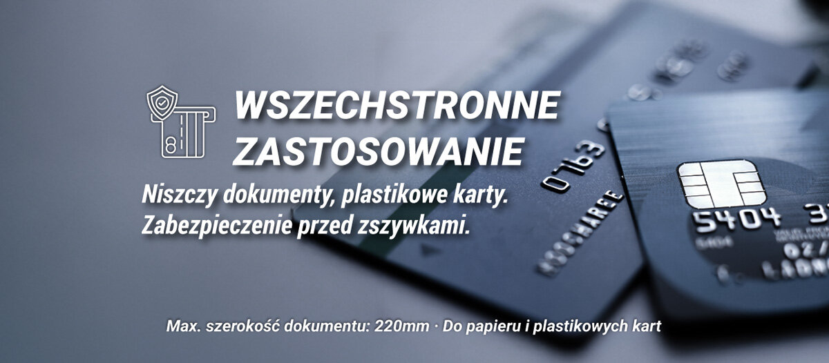 Niszczarka HAMA SAFE X120 21 L, P-4, Ścinki, Automatyczny Start/Stop, Funkcja cofania napis wszechstronne zastosowanie wypisane rzeczy które niszczy max szerokość dokumentu w tle karty płatnicze szerokie zastosowanie papierowe dokumenty karty stalowe ostrza odporne na zszywki szerokość szczeliny format A4