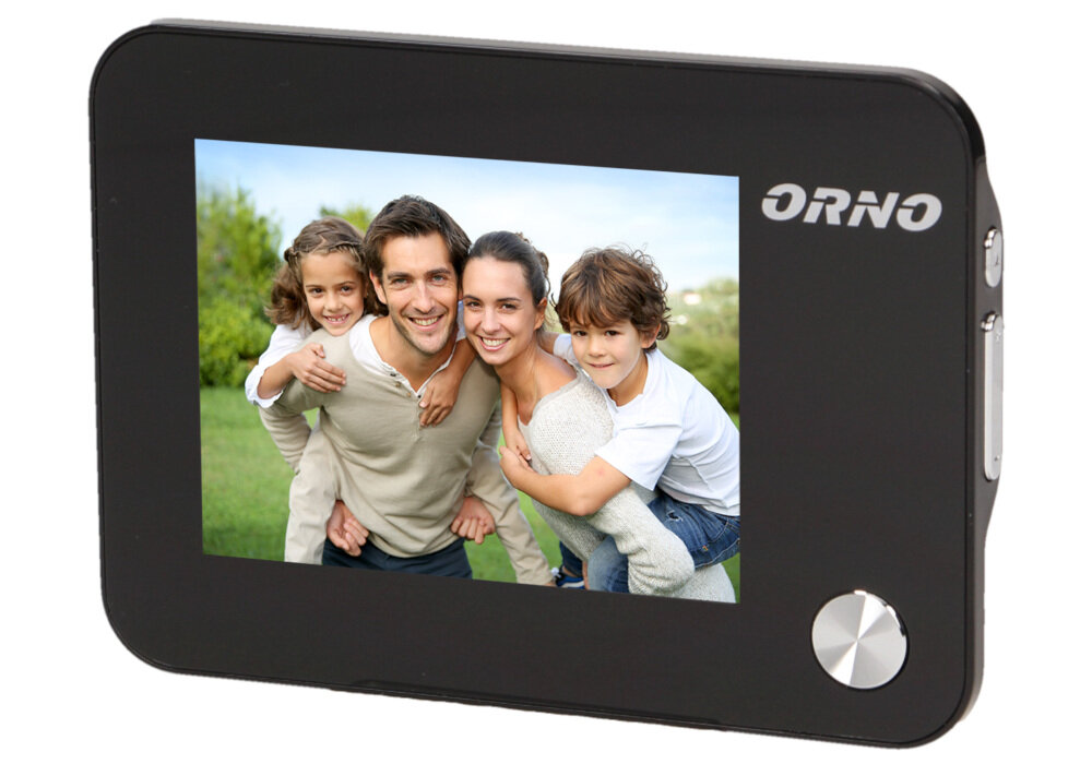 Wizjer ORNO OR-WIZ-1102 wyświetlacz ciekłokrystaliczny LCD przekątna 3,5 cala funkcja video recordingu urządzenie obsługuje karty pamięci o pojemności 32 GB