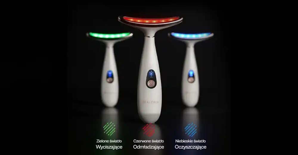 Masażer do twarzy BEAUTIFLY Lumalift PRO wspomaga odnowę skóry, skuteczniejsza pielęgnacja, poprawa napięcia i elastyczności, gładsza i promienna cera