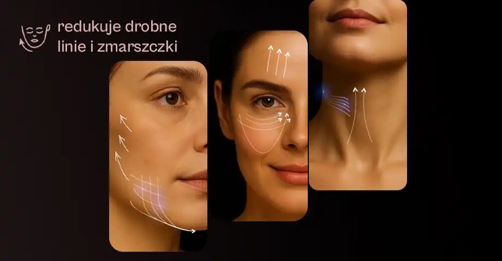 Masażer do twarzy BEAUTIFLY Lumalift PRO światło LED, bez bólu, pobudza produkcję kolagenu, gładsza cera