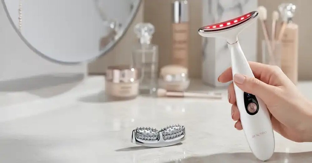 Masażer do twarzy BEAUTIFLY Lumalift PRO skuteczne modelowanie konturu twarzy, poprawa kształtu, ujędrnianie, młodszy wygląd