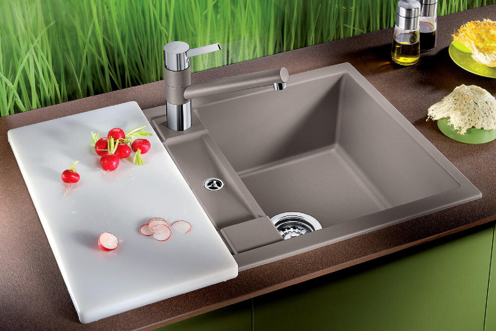 BLANCO funkcjonalność komora miejsce wkład gromadzenie odpadki segregacja odpływ komfort użytkowanie odporność uderzenia wysokie temperatury zarysowania wkład pokrywka ociekacz