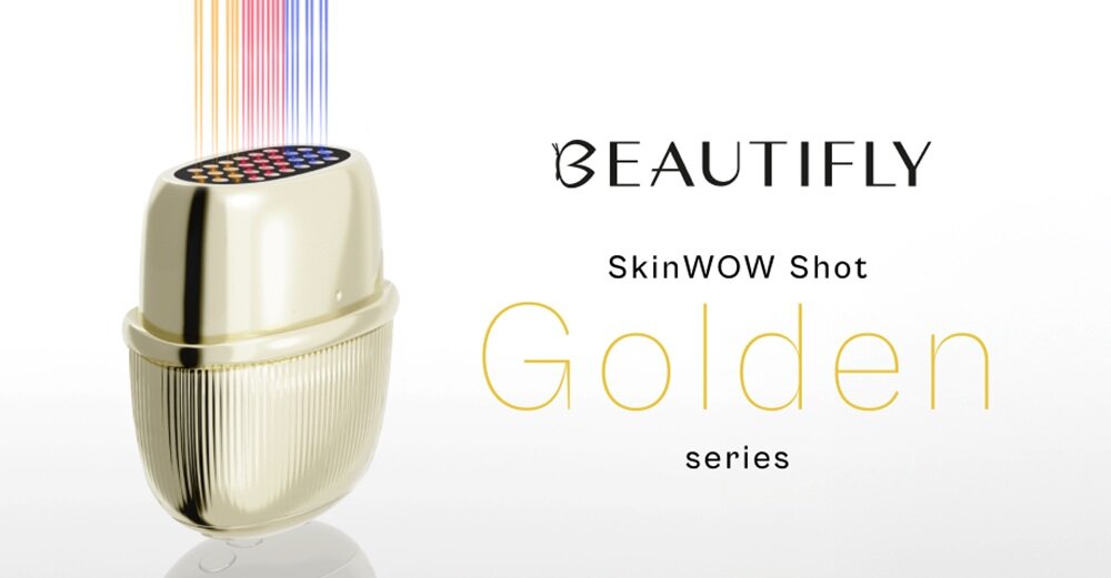 Urządzenie do terapii światłem led BEAUTIFLY Skinwow Shot Golden kv początek opisu