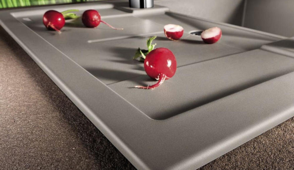 BLANCO zlewozmywak wbudowany montaż blat kuchenny otwór silgranit granit łatwe czyszczenie kamień