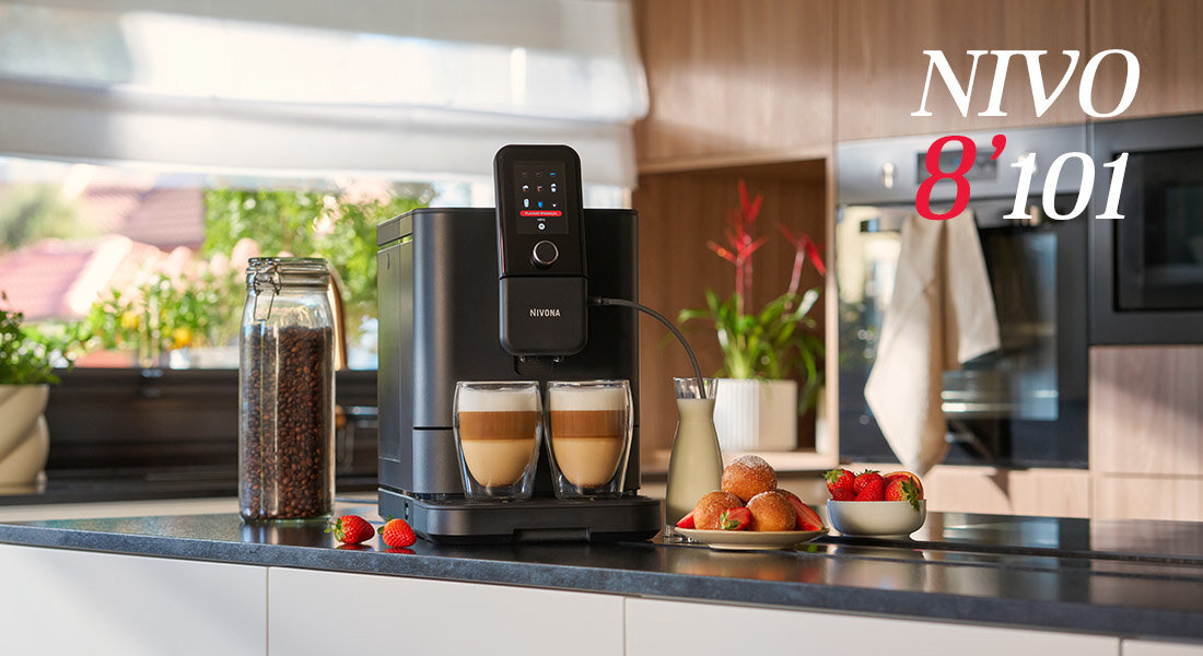 Ekspres NIVONA Cafe Romatica NIVO 8101 Twój osobisty barista design tło prezentacja wizualizacja 