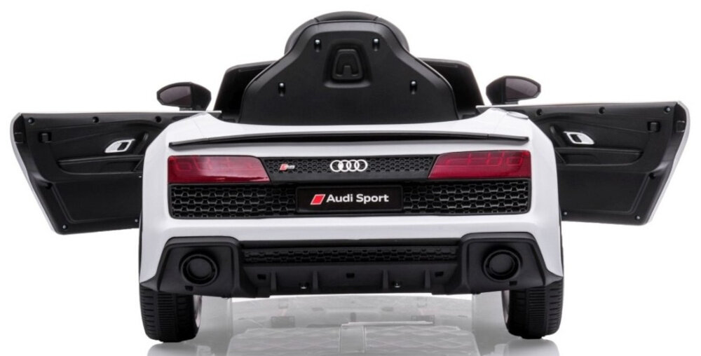 Samochód dla dziecka MILLY MALLY Audi R8 Spyder Biały elektryczny naped dwa silniki moc 30 W kazdy predkosc od 3 do 6 km/h