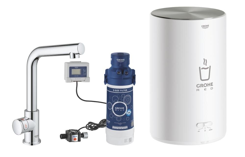 GROHE Red Mono 30085DL1 zestaw bateria stojąca bojler filtr jednostka pomiar natężenie przepływ przyłącze podgrzewacz instrukcja gwarancja