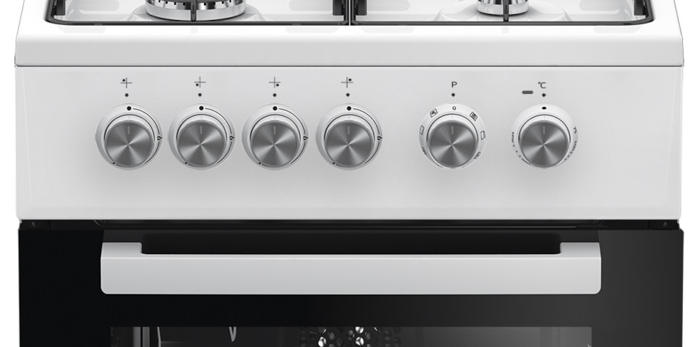 KUCHNIA BEKO FSE52020DWD Wyświetlacz elektroniczny design wygląd pokrętła