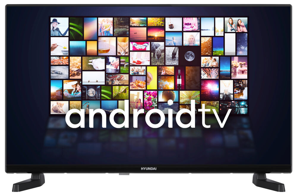 Telewizor HYUNDAI FLA32450 - Możliwości online, telewizor na białym tle od frontu