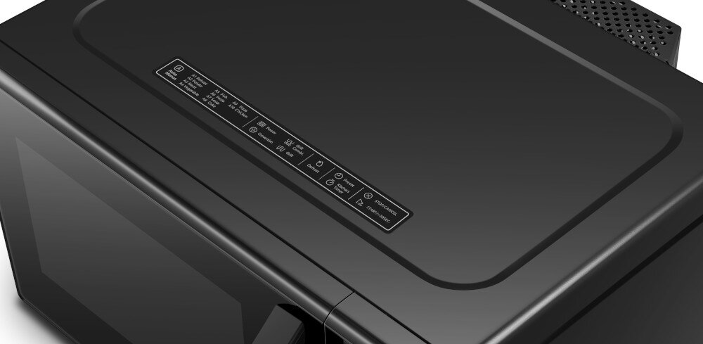 Kuchenka mikrofalowa TOSHIBA MW2-AC25T (BK) górne menu naklejka ikony