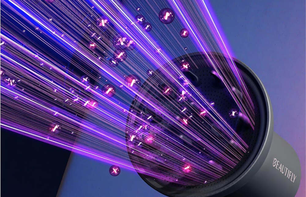 Suszarka BEAUTIFLY Velaair Profesjonalny efekt na co dzień System IonicPower uwalnia 200 milionów jonów ujemnych jonizacja wygładzają włosy i redukują puszenie naturalny połysk i miękkość Technologia suszenia Ultraszybkie działanie