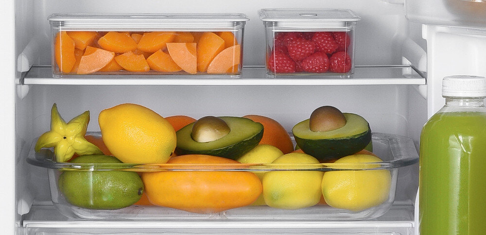 LODÓWKA LIN LI-EF2-11 CZARNA szklane półki wytrzymałe