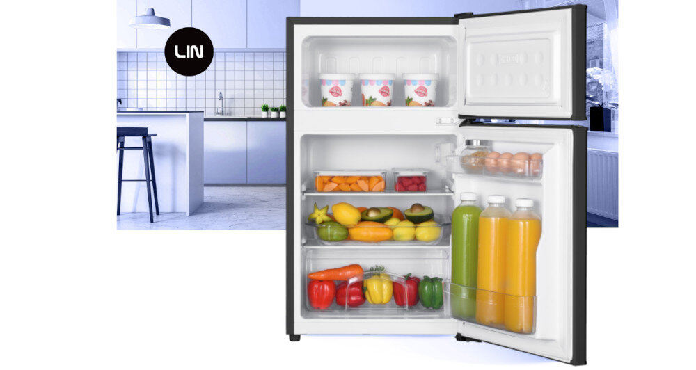 LODÓWKA LIN LI-EF1-14 CZARNA cicha praca komfort 40 db