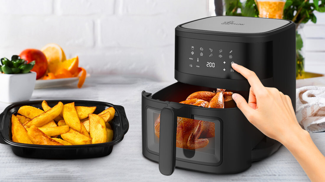Air Fryer Frytkownica beztłuszczowa EXTRALINK SJ-650B wygląd design prezentacja wizualizacja Zdrowe gotowanie na co dzień