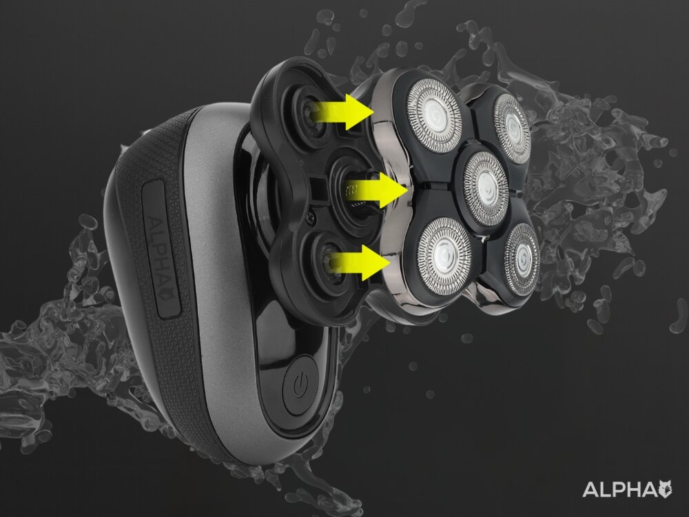 Golarka ALPHA Trx-Pro system PRO-LOCK 360°, eliminacja mikrodrgań, mocny silnik, większy komfort pracy