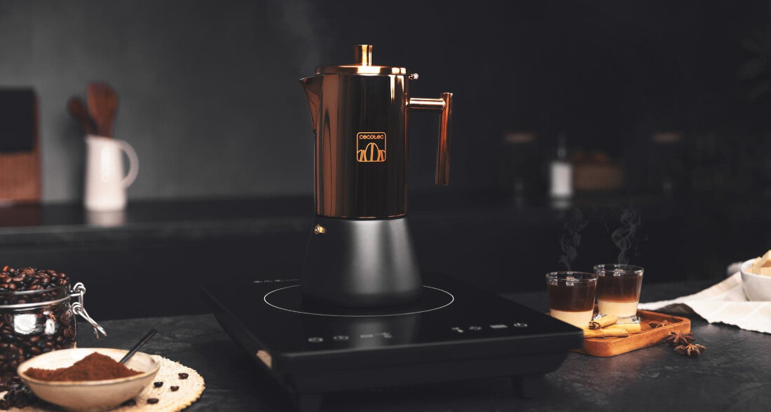 Kawiarka CECOTEC Cumbia Moking 400 200 ml Szeroka kompatybilność z kuchenkami indukcyjnymi, gazowymi, elektrycznymi i ceramicznymi