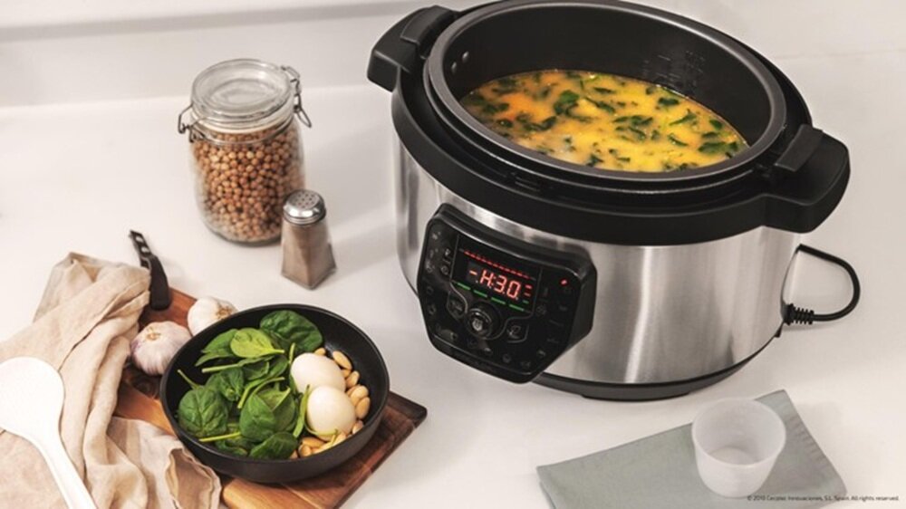 Multicooker CECOTEC Olla GM H Ovall pokrywa advance, ochrona przed rozbryzgiwaniem, bezpieczne uwalnianie ciśnienia, wygodne codzienne użytkowanie