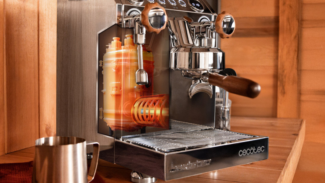 Ekspres CECOTEC Baristeo Classic Kontrola temperatury Sterowanie PID proces parzenia espresso espresso nie jest ani zbyt gorzkie, ani płaskie w smaku