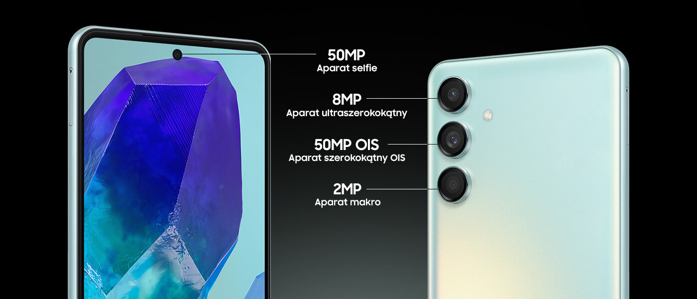 cztery aparaty w Galaxy M55 cztery aparaty w Galaxy M55