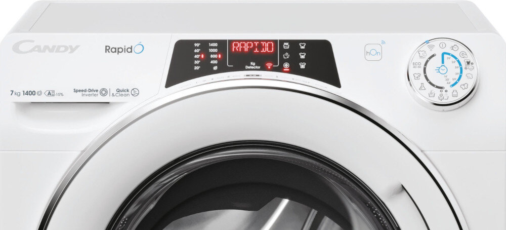 Pralko-suszarka CANDY RapidÓ RO4 476DWMC7/1-S Wyświetlacz panel sterowanie